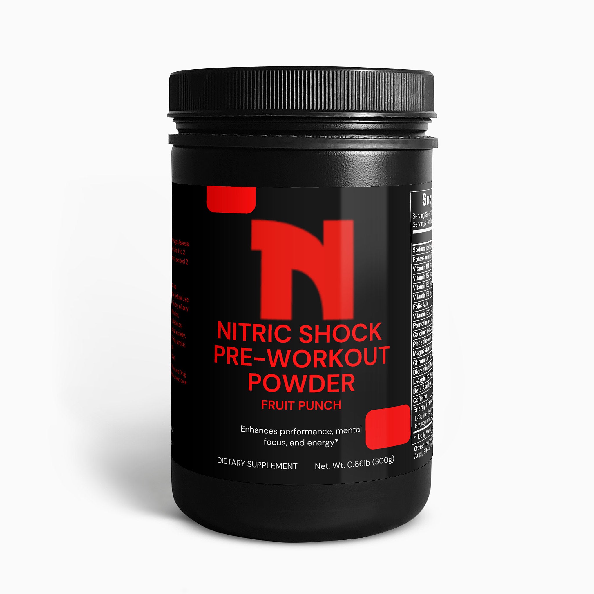 Nitric Shock Pre-Workout Powder (Fruit Punch)