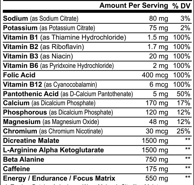 Nitric Shock Pre-Workout Powder (Fruit Punch)